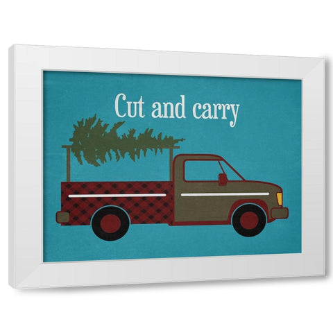 Christmas Tree White Modern Wood Framed Art Print by Phillip, Jamie