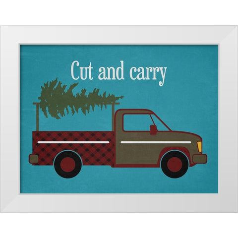 Christmas Tree White Modern Wood Framed Art Print by Phillip, Jamie