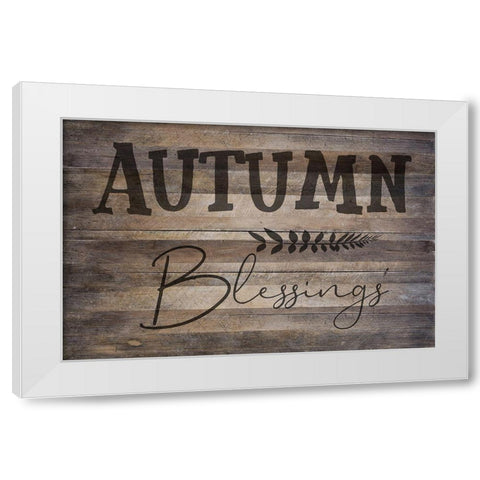 Autumn Blessings White Modern Wood Framed Art Print by Phillip, Jamie