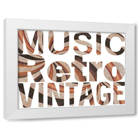 Retro Type White Modern Wood Framed Art Print by Phillip, Jamie