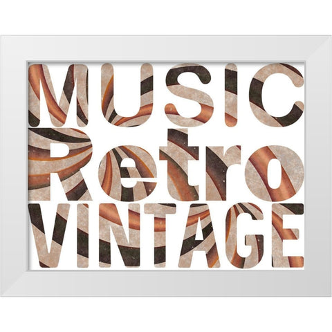 Retro Type White Modern Wood Framed Art Print by Phillip, Jamie