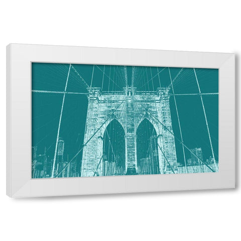 Brooklyn Bridge 2 White Modern Wood Framed Art Print by Phillip, Jamie