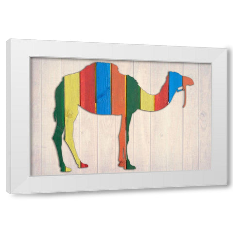 Camel 2 White Modern Wood Framed Art Print by Phillip, Jamie