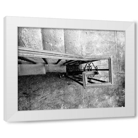 Railing Steps White Modern Wood Framed Art Print by Phillip, Jamie