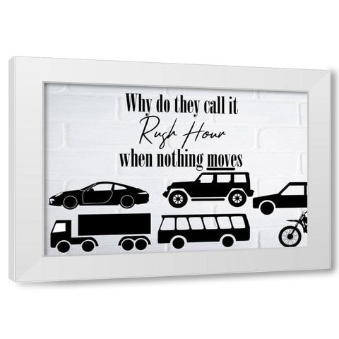 Traffic White Modern Wood Framed Art Print by Phillip, Jamie