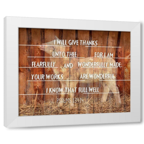 King David Psalm White Modern Wood Framed Art Print by Phillip, Jamie