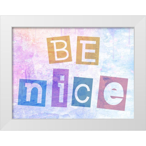 Nice White Modern Wood Framed Art Print by Phillip, Jamie