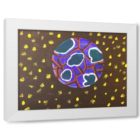 Connected World White Modern Wood Framed Art Print by Phillip, Jamie