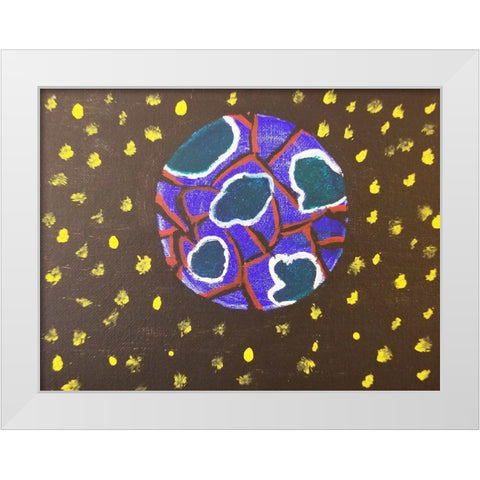 Connected World White Modern Wood Framed Art Print by Phillip, Jamie