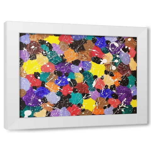 Drip Drop Color Pop White Modern Wood Framed Art Print by Phillip, Jamie