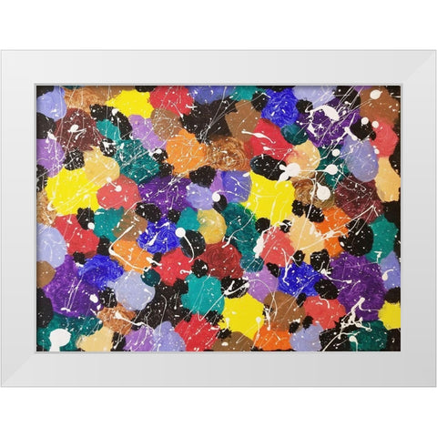 Drip Drop Color Pop White Modern Wood Framed Art Print by Phillip, Jamie