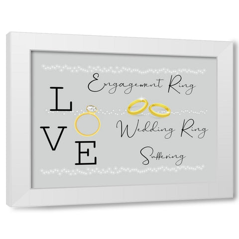 Crazy Love White Modern Wood Framed Art Print by Phillip, Jamie