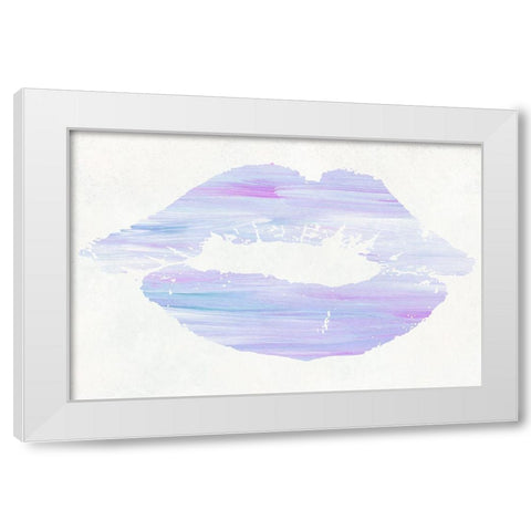 Cotton Candy Lips 2 White Modern Wood Framed Art Print by Phillip, Jamie