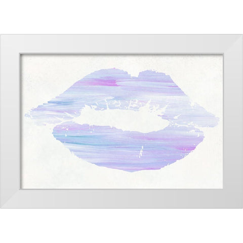Cotton Candy Lips 2 White Modern Wood Framed Art Print by Phillip, Jamie