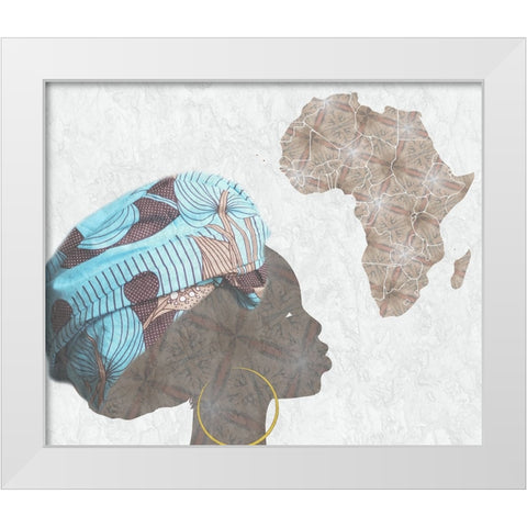 Mama Africa White Modern Wood Framed Art Print by Phillip, Jamie