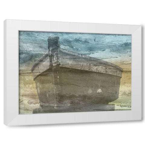 Painted Beach White Modern Wood Framed Art Print by Phillip, Jamie