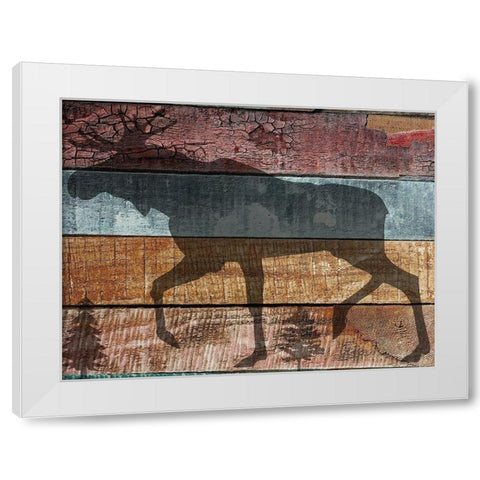 Lodge Animal White Modern Wood Framed Art Print by Phillip, Jamie