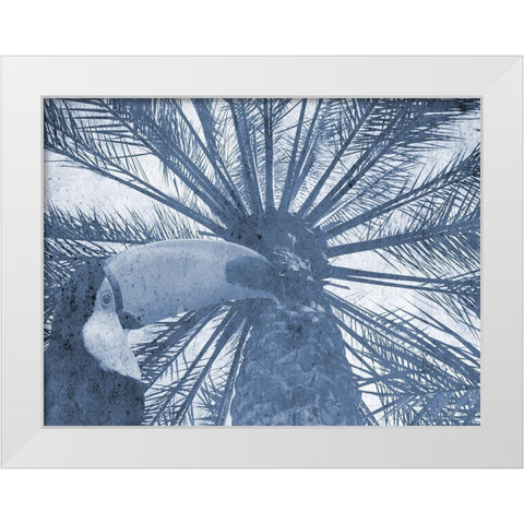 Blue Tropics White Modern Wood Framed Art Print by Phillip, Jamie