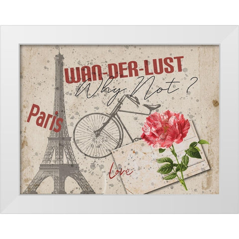It Was In Paris 2 White Modern Wood Framed Art Print by Phillip, Jamie