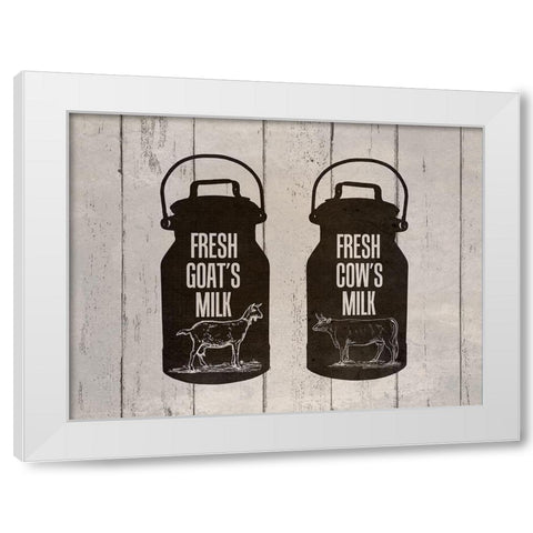 Fresh Farm Milk 1 White Modern Wood Framed Art Print by Phillip, Jamie
