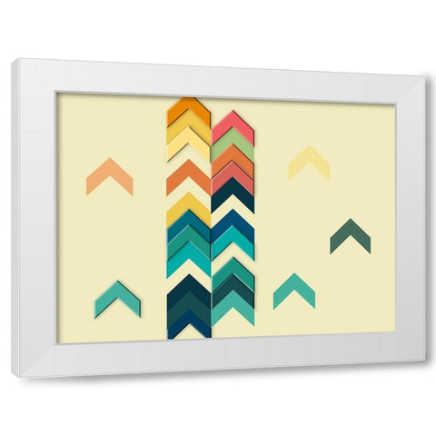 Upward Movement White Modern Wood Framed Art Print by Phillip, Jamie