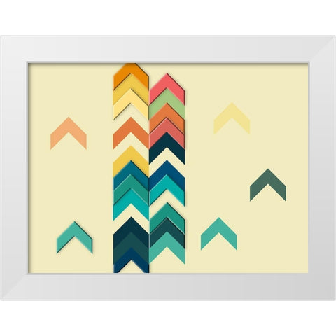 Upward Movement White Modern Wood Framed Art Print by Phillip, Jamie