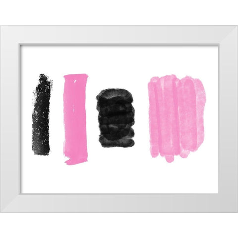 Spoken Brushes White Modern Wood Framed Art Print by Phillip, Jamie