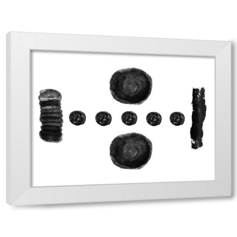 Spoken Brushes 3 White Modern Wood Framed Art Print by Phillip, Jamie