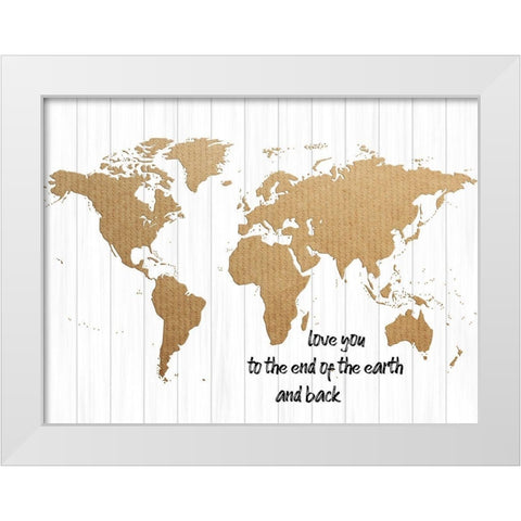 Worldly Love White Modern Wood Framed Art Print by Phillip, Jamie