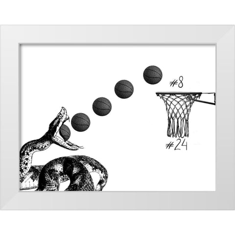 Mamba White Modern Wood Framed Art Print by Phillip, Jamie
