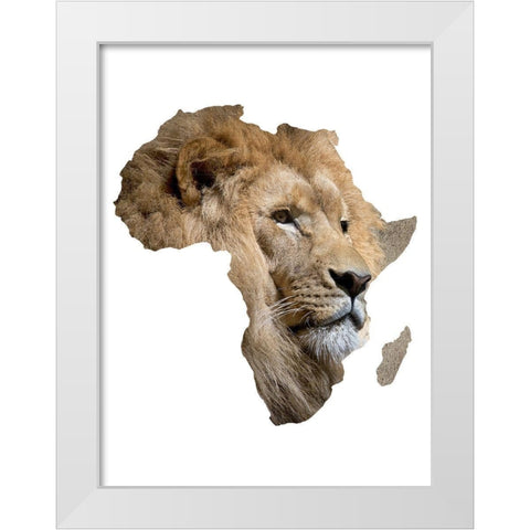Africa White Modern Wood Framed Art Print by Phillip, Jamie