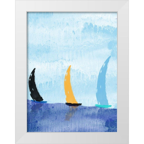 Sail White Modern Wood Framed Art Print by Phillip, Jamie