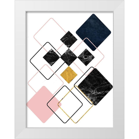 New Dimension 3 White Modern Wood Framed Art Print by Phillip, Jamie