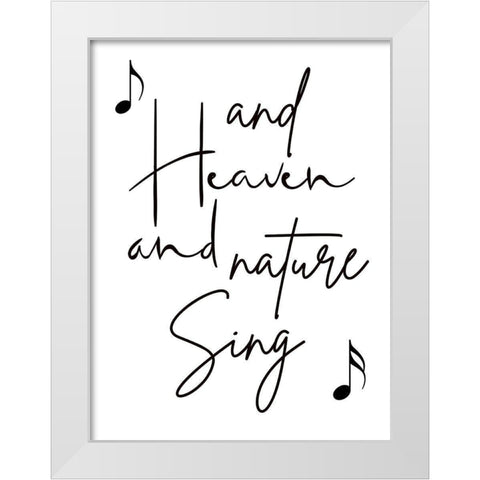Heaven and Nature White Modern Wood Framed Art Print by Phillip, Jamie