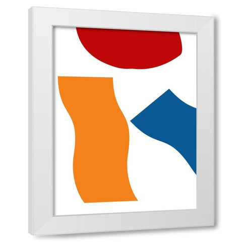 Shifting Shapes 1 White Modern Wood Framed Art Print by Phillip, Jamie