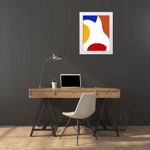 Shifting Shapes 2 White Modern Wood Framed Art Print by Phillip, Jamie