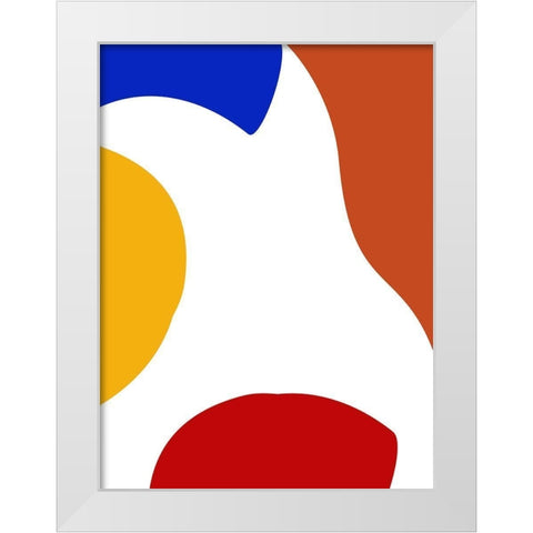 Shifting Shapes 2 White Modern Wood Framed Art Print by Phillip, Jamie