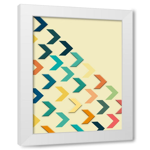 One Direction White Modern Wood Framed Art Print by Phillip, Jamie
