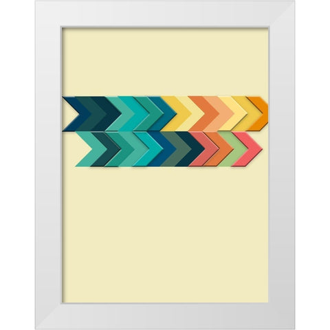 One Direction 2 White Modern Wood Framed Art Print by Phillip, Jamie