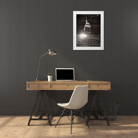 Good Night  New York White Modern Wood Framed Art Print by Phillip, Jamie