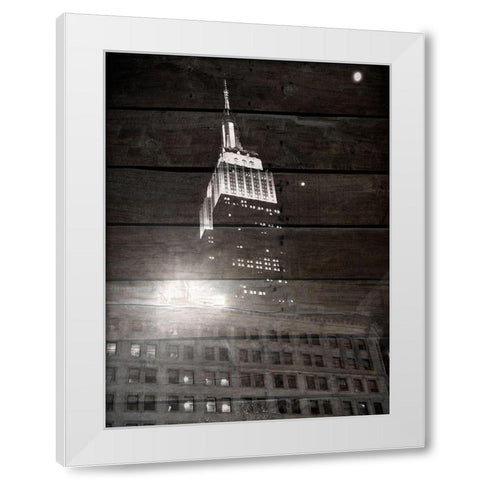 Good Night  New York White Modern Wood Framed Art Print by Phillip, Jamie