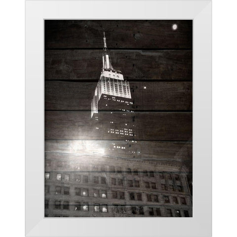Good Night  New York White Modern Wood Framed Art Print by Phillip, Jamie