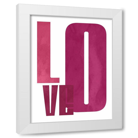 Big Love White Modern Wood Framed Art Print by Phillip, Jamie