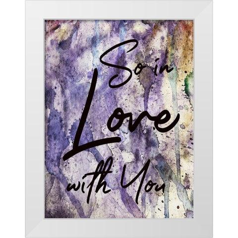 So In Love White Modern Wood Framed Art Print by Phillip, Jamie
