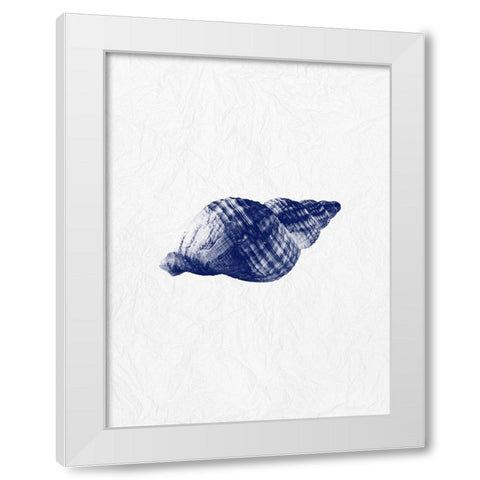 Indigo Shell 2 White Modern Wood Framed Art Print by Phillip, Jamie