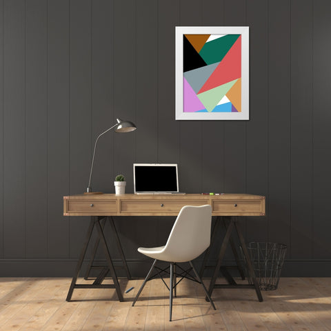 The Right Angle White Modern Wood Framed Art Print by Phillip, Jamie