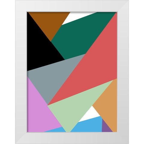 The Right Angle White Modern Wood Framed Art Print by Phillip, Jamie