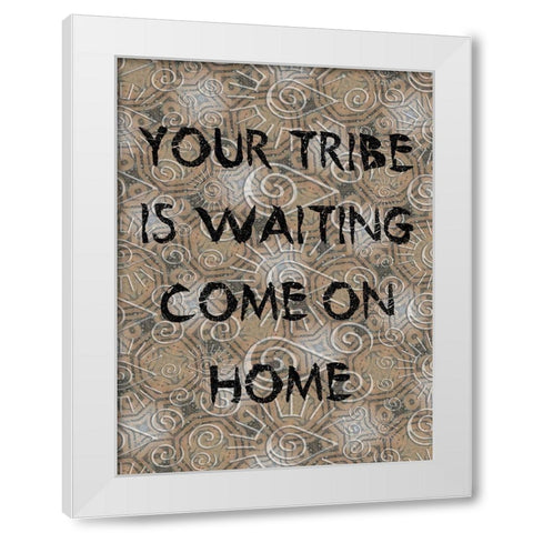 Find Your Tribe 2 White Modern Wood Framed Art Print by Phillip, Jamie