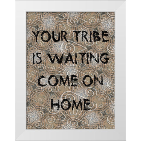 Find Your Tribe 2 White Modern Wood Framed Art Print by Phillip, Jamie