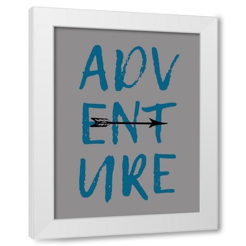 Adventure White Modern Wood Framed Art Print by Phillip, Jamie